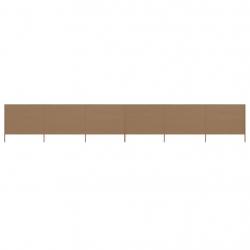 Paravent 6 panneaux Tissu 800 x 120 cm Taupe
