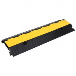 Rampe de protection de câble avec 2 canaux 100 cm caoutchouc