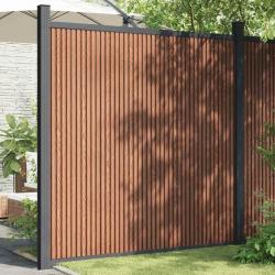 Panneau de clôture marron 173x186 cm WPC