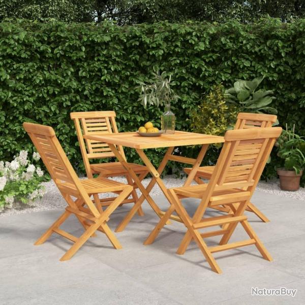 Ensemble  manger de jardin 5 pcs Bois de teck massif