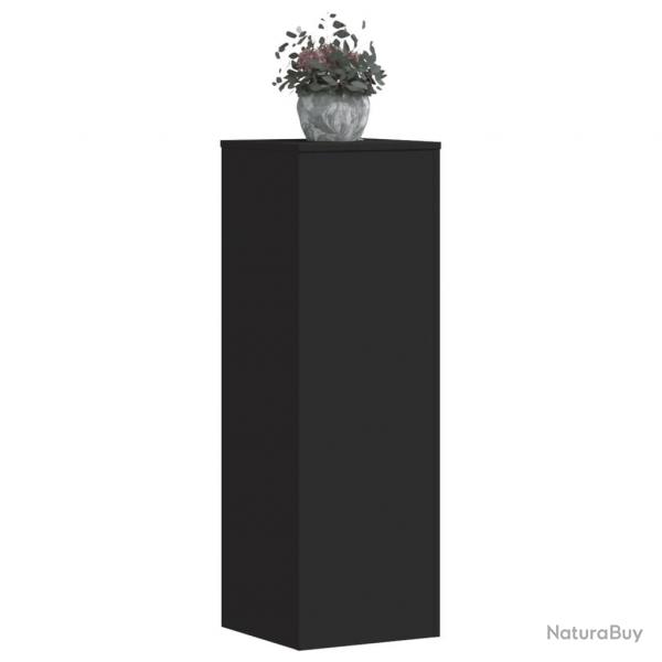 Supports pour plantes 2 pcs noir 33x33x100 cm bois d'ingnierie