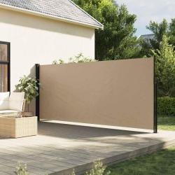 Auvent latéral rétractable beige 180x500 cm