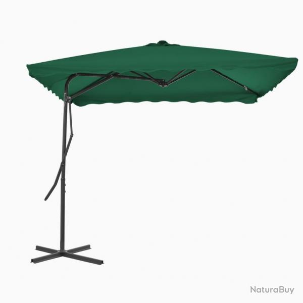 Parasol d'extrieur avec mt en acier 250x250 cm vert