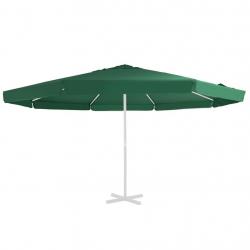 Tissu de remplacement pour parasol d'extérieur Vert 500 cm