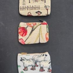 lot de trois portes monnaies avec motif différents déstockage enchère 2