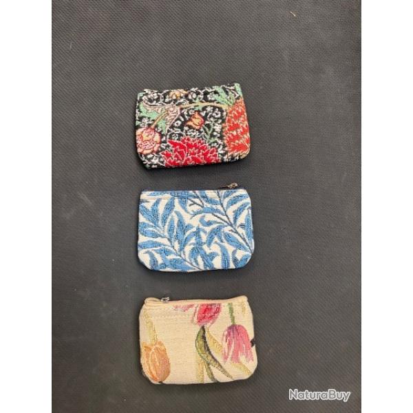 lot de trois portes monnaies avec motif diffrents dstockage enchre  9