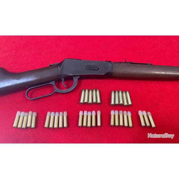 CARABINE  LEVIER SOUS GARDE : LEGENDS COWBOY RIFLE, CO2, CAL 6mm, occasion tat neuf + 33 DOUILLES.