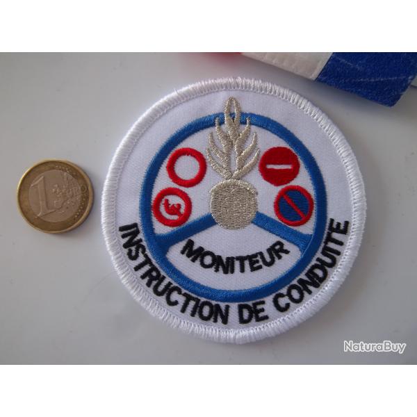 cusson militaire moniteur instruction conduite gendarmerie insigne tissu