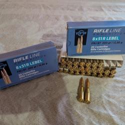 Lot de 34 Munitions lebel 8x51 R + 25 douille