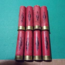 Lot de 8 cartouches de chasse  Gevelot en cal:24, étui carton rouge, plomb 6&8
