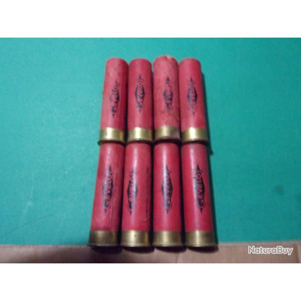 Lot de 8 cartouches de chasse  Gevelot en cal:24, tui carton rouge, plomb 6&8