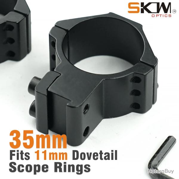 Anneaux de lunette Skwoptics en queue d'aronde, 35 mm LIVRAISON GRATUITE !!