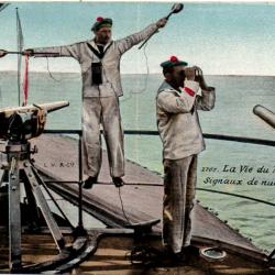 CPA - MARINE MILITAIRE -LA VIE DU MARIN SIGNAUX DE NUIT N°3178