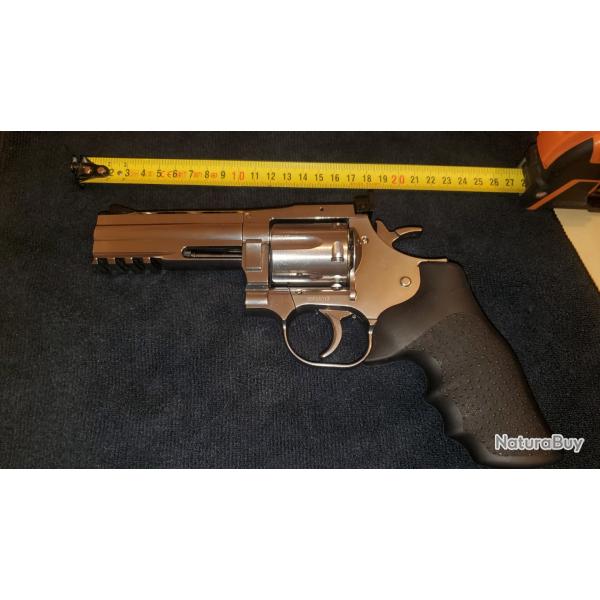 Vends revolver Dan Wesson 715 4 pouces nickel, calibre 4.5 diabolo  Co2