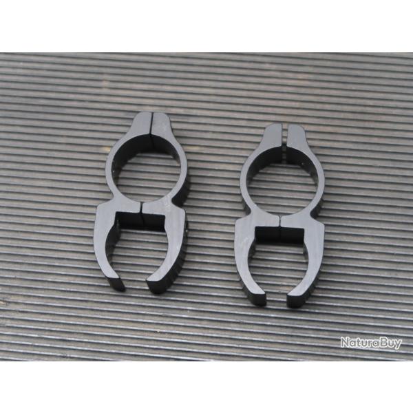 Paire de colliers pour revolver ou bande ventile manque vis diamtre 25.4 mm Ref 72/2025