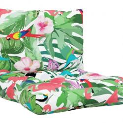 Coussins de palette multicolores en tissu Oxford - Lot de 2, confort et design extérieur