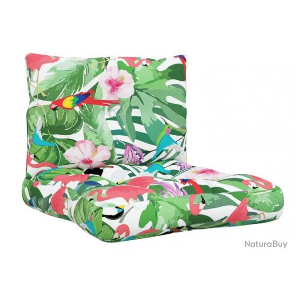 Coussins de palette multicolores en tissu Oxford - Lot de 2, confort et design extrieur