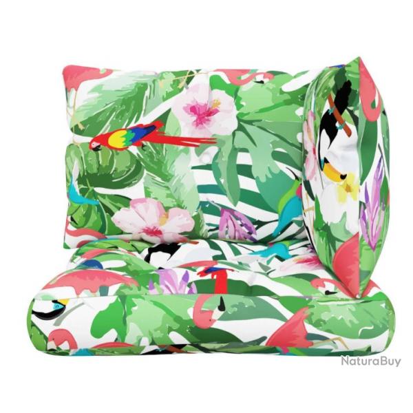 Coussins de palette multicolores en tissu Oxford - Lot de 3 pour jardin ou salon, confort & design