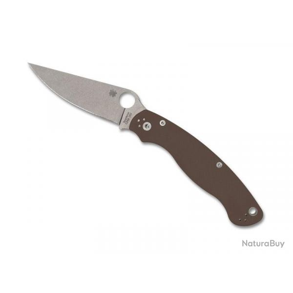 Spyderco MILITARY 2 G10 Brown Sprint run C36GPBN15V2