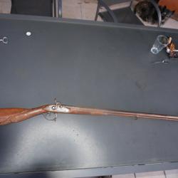 Fusil de chasse à percussion, crosse à Tête d'antilope, à restaurer
