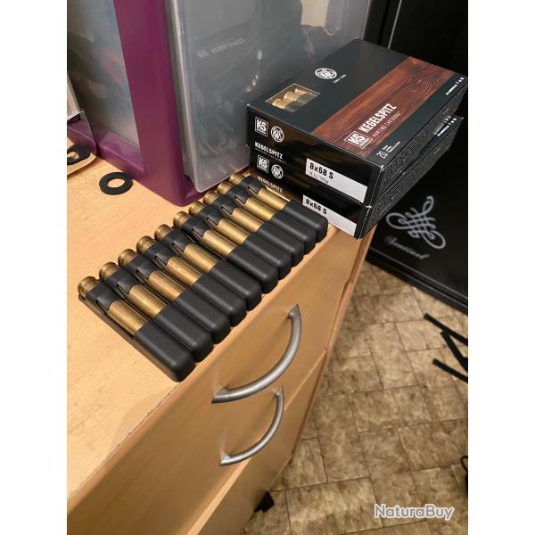 2 boites neuves 8x68s+10 munitions