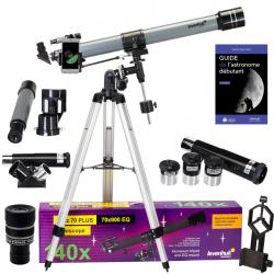Pack Télescope Astrophotographie Blitz 70 Plus avec Zoom, Oculaires et Accessoires