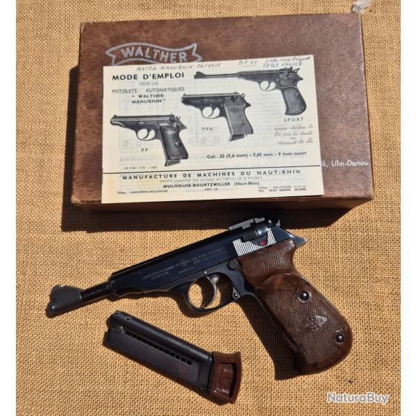 Walther PP Manurhin Sport calibre 22 LrAvec boitecet notice