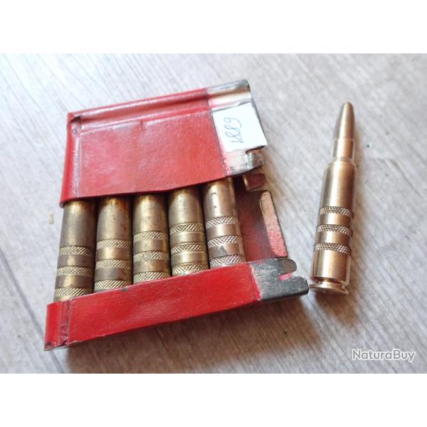 Rare clip rouge Schmidt Rubin Suisse + cartouches manipulation mdle GP90 pour fusil 1889