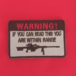 ÉCUSSON MILITAIRE TIREUR D'ÉLITE 3D SNIPER CIBLE 9/6 CM SYSTEME SCRATCH
