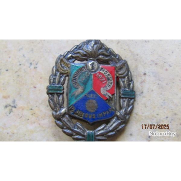 Insigne 1 Rgiment Etranger cavalerie Algrie 2attaches DRAGO PARIS lgion etrangre guilloch