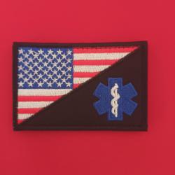 ÉCUSSON BRODÉ EMBLÈME MÉDECIN SAUVETEUR SYSTÈME SCRATCH 8/5 CM PATCH RESCUE