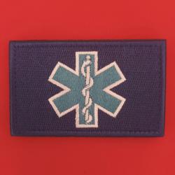 écusson PATCH brodé emblème médecin sauveteur système scratch 8/5 cm patch rescue