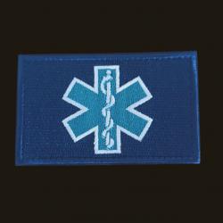 écusson PATCH brodé emblème médecin sauveteur système scratch 8/5 cm patch rescue