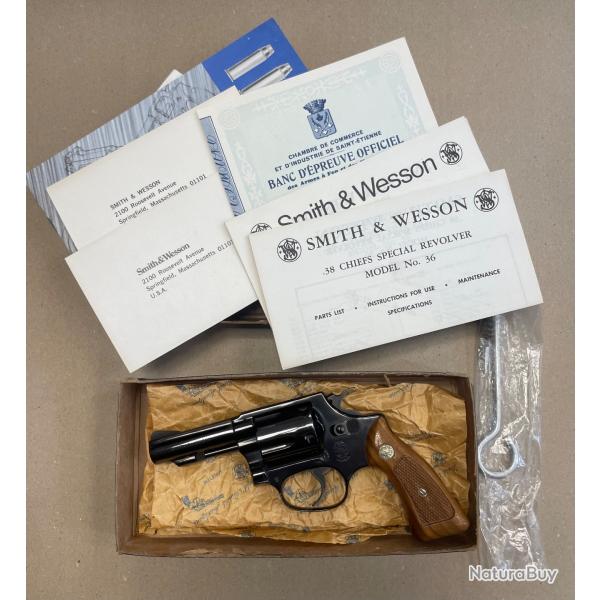 Revolver Smith & Wesson Modle 36 - Calibre .38 Special - Canon 3"