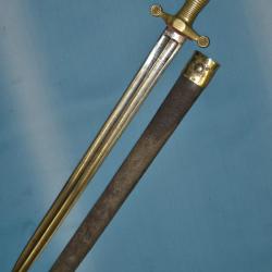 glaive d'officier de sapeurs pompiers lame gravée manufacture de Châtellerault