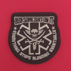 ÉCUSSON BRODÉ EMBLÈME MÉDECIN SAUVETEUR SYSTÈME SCRATCH 8/5 CM PATCH &1
