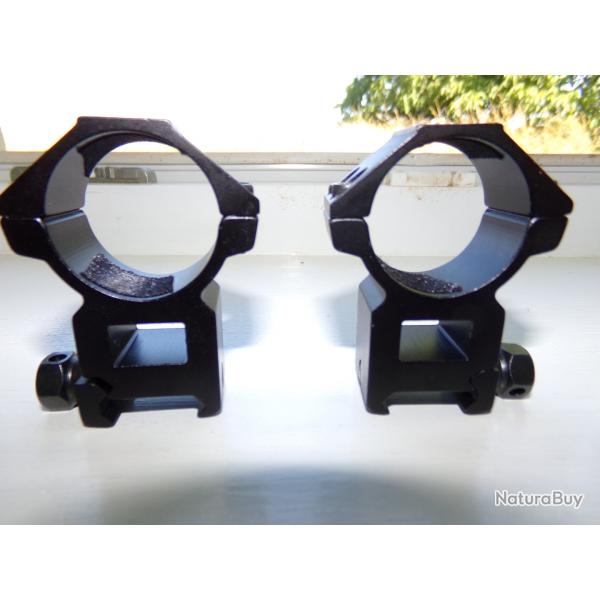 colliers 30mm pour embase type weaver (20a 22mm)