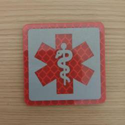 ÉCUSSON BRODÉ EMBLÈME MÉDECIN SAUVETEUR SYSTÈME SCRATCH 5/5 CM PATCH RESCUE