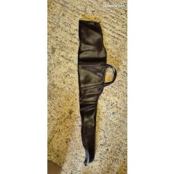 vintage - Housse a fusil carabine 115cm en simili cuir interieur fourré