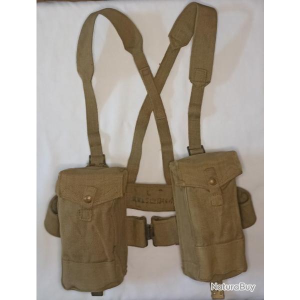 Ensemble Web 37 Anglais Ceinturon Pouchs Brelage WW2