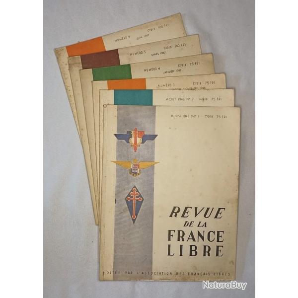 Ensemble de revues de la France Libre N de 1  6