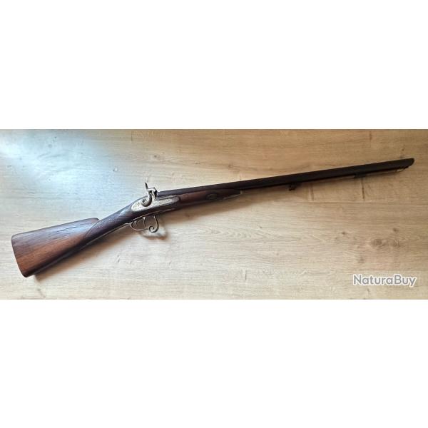 Magnifique fusil  percussion ( chien extrieur ) poudre noire - Double canons 1830