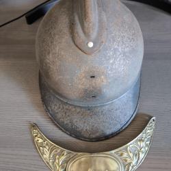 Casque français Adrian infanterie ww1 avec plaque