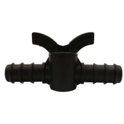 Soldes ! Raccord tuyau d'arrosage avec robinet poignée papillon 16 mm (2 pièces)