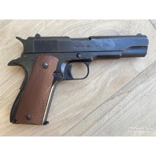 Rplique rare Colt 1911A1 CMC Japan - modle inerte vintage + holster et ceinture