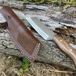 NOUVEAU Couteau 23cm lame scramasaxe court nordique forgé LLF série chasse