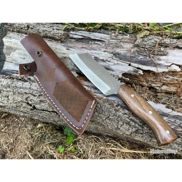 NOUVEAU Couteau 23cm lame scramasaxe court nordique forg LLF srie chasse