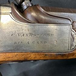 SUPERBE PISTOLET DE TIR C. VANMONTAGU breveté à Gand