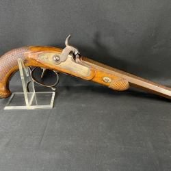 SUPERBE PISTOLET DE TIR C. VANMONTAGU breveté à Gand