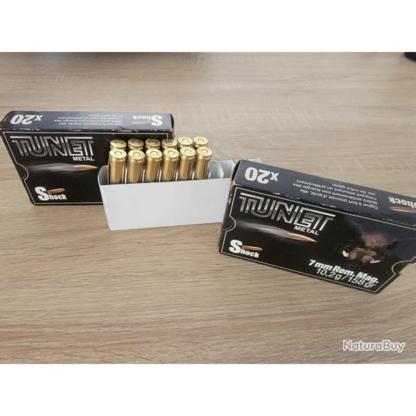 Votre saison d'approche : lot de 32 munitions en calibre 7RM (158 grains) TUNET, cause double emploi